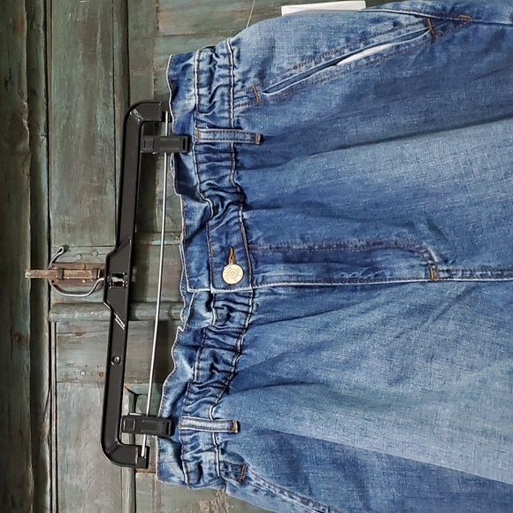 STS BLUE High Rise Raw Hem Elastic Waist Denim Emilia Shorts, Size 35/20,  NWT - Picture 6 of 13